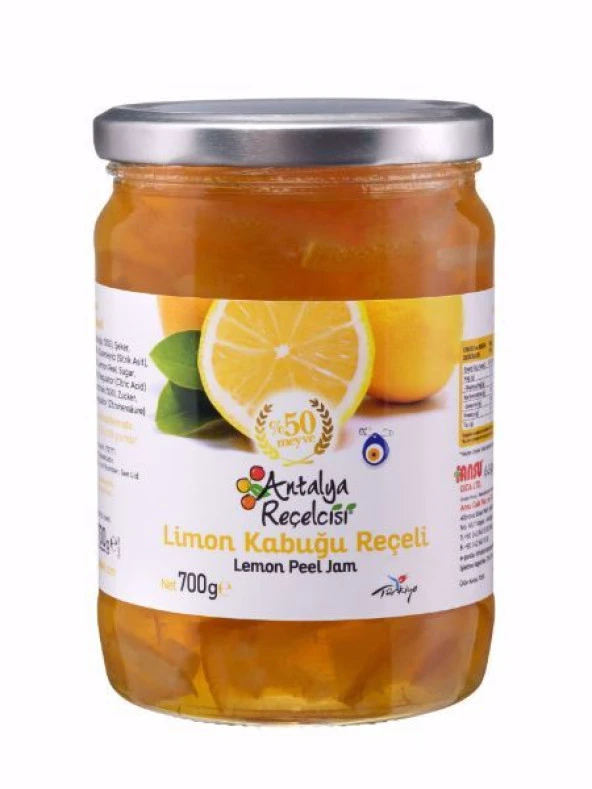 Antalya Reçelcisi Limon Kabuğu Reçeli 700g Klasik Seri ürün görseli 1