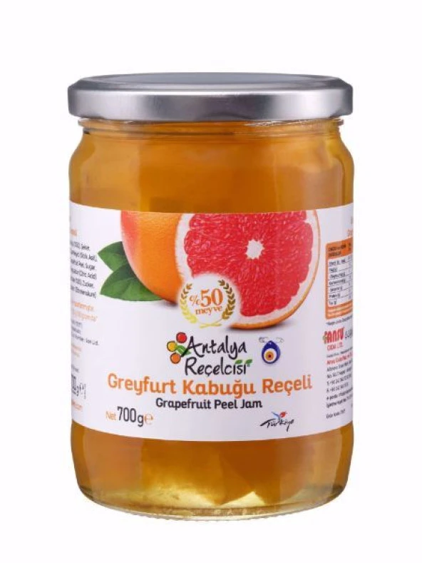 Antalya Reçelcisi Greyfurt Kabuğu Reçeli 700g Klasik Seri ürün görseli 1