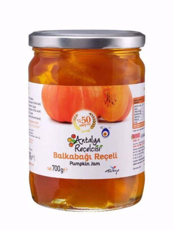 Antalya Reçelcisi Balkabağı Reçeli 700g Klasik Seri ürün görseli 1