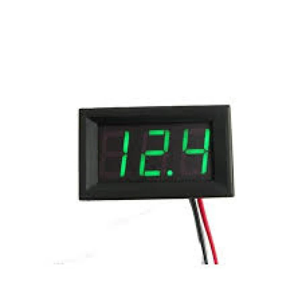 H27V 3.5-30V 0.56" 2 Kablolu Dc Yeşil Voltmetre ürün görseli 1