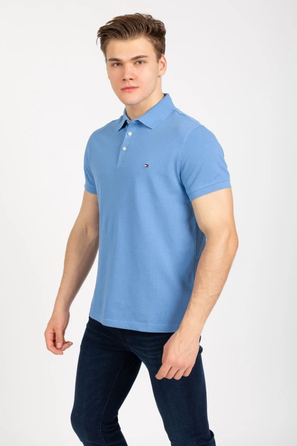 //Gök Mavi Slim Fit Pike Polo T-shirt ürün görseli 1
