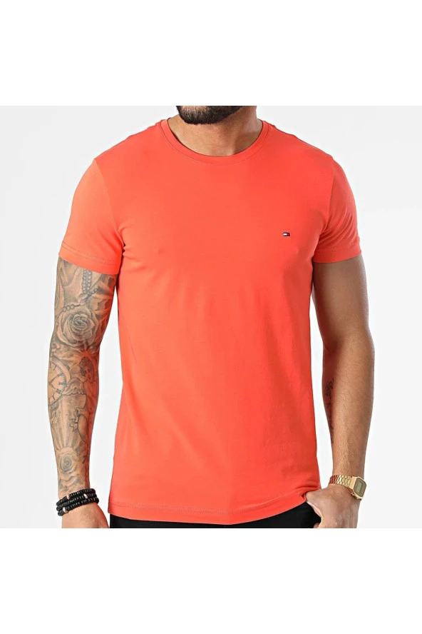 Basic T-shirt Stretch Slım Fıt Tee - Resim 4