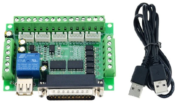 5 Eksenli Cnc Kontrol Kartı Mach3 Step Motor Sürücü + Usb Kablo ürün görseli 1