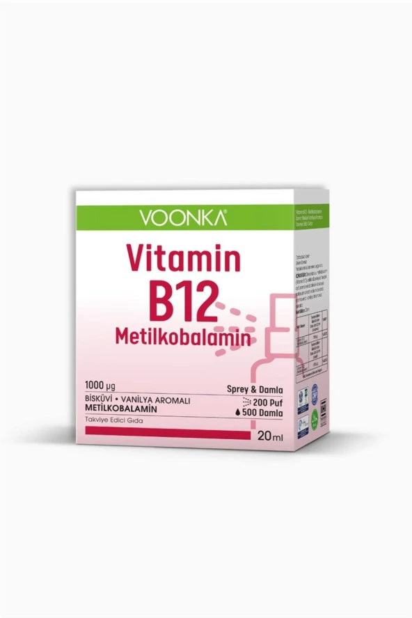 Voonka Vitamin B12 Metilkobalamin 20 Ml ürün görseli 1