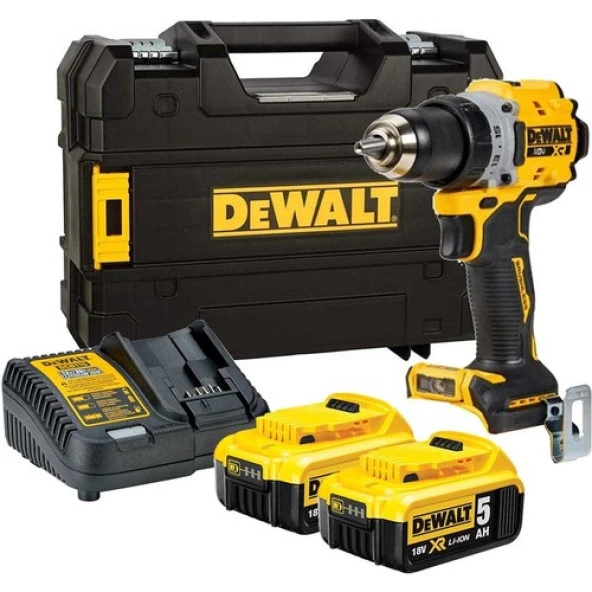 Dewalt DCD800P2T 18V 5.0AH Li-Ion Kömürsüz Çift Akülü Darbesiz Matkap ürün görseli 1