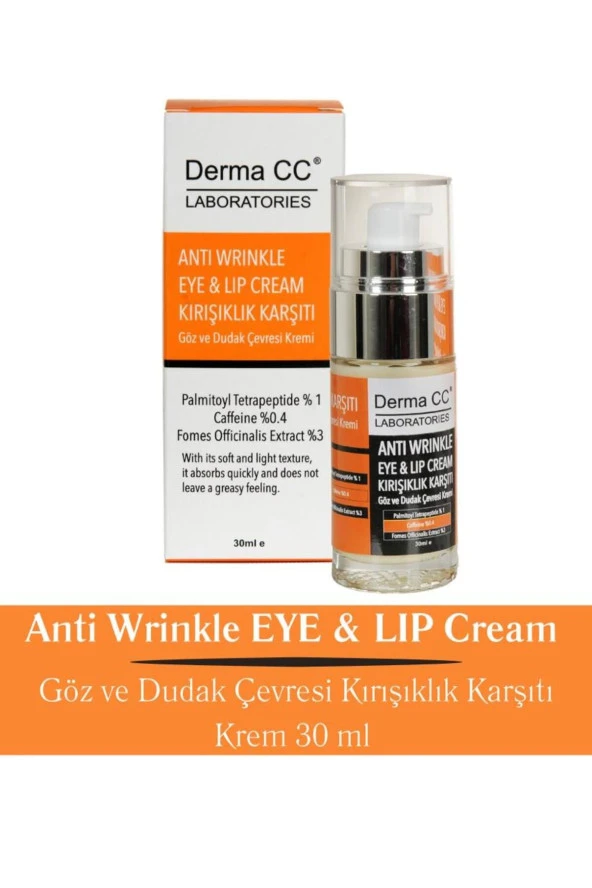 Derma CC LABORATORIES Anti Wrinkle Eye&lip Cream - Göz Ve Dudak Çevresi Kırışık Karşıtı Krem 30 ml ürün görseli 1