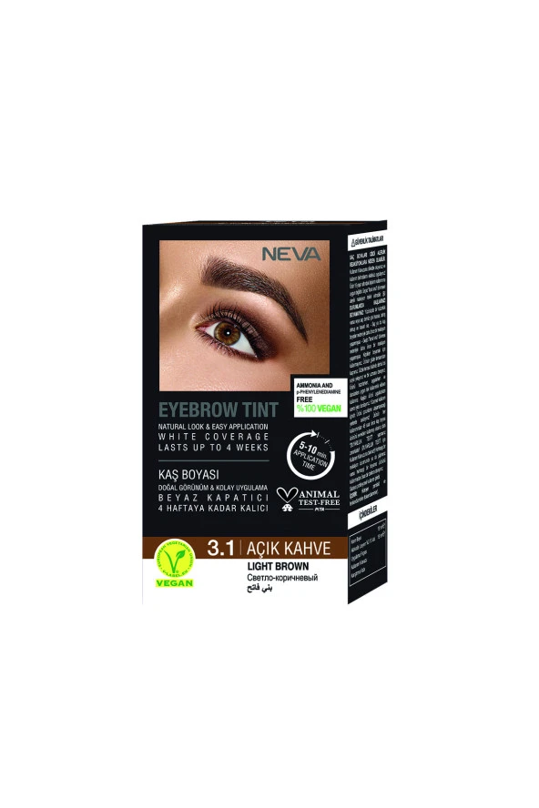 Neva Eyebrow Tınt Kaş Boyası 15ml (vegan) 3.1 Açık Kahve ürün görseli 1