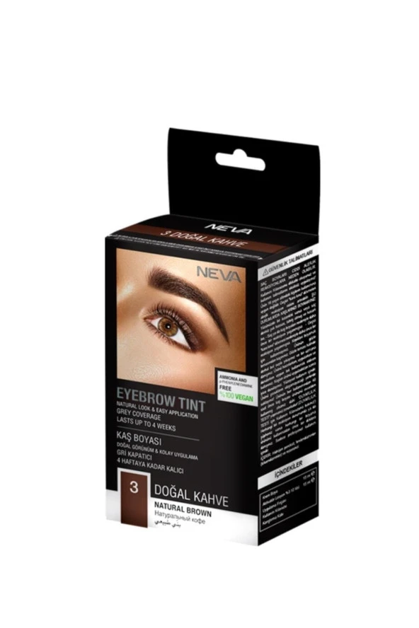 Neva Eyebrow Tınt Kaş Boyası 15ml (vegan) 3 Doğal Kahve ürün görseli 1