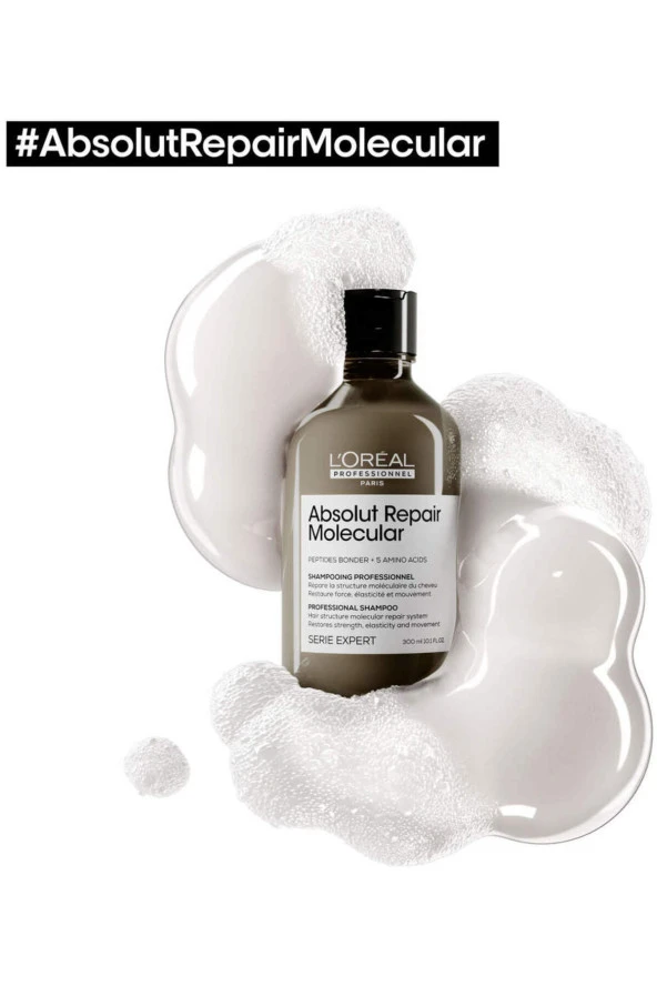 L'oreal Professionnel L'OREAL PROFESSİONNEL Serie Expert Absolut Repair Molecular Onarıcı-Yumuşacık Saçlar Şampuan 300 ml ürün görseli 1