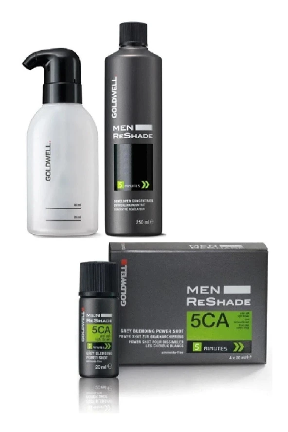 GOLDWELL Men Reshade 5ca Erkeklere Özel Köpük Boya 4x20ml + Developer Uygulama Losyonu 250ml ürün görseli 1