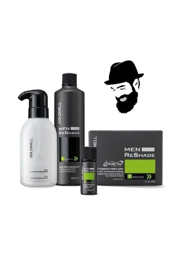 GOLDWELL 6ca Men Reshade 4x20ml + Developer Oxidant 250ml ürün görseli 1