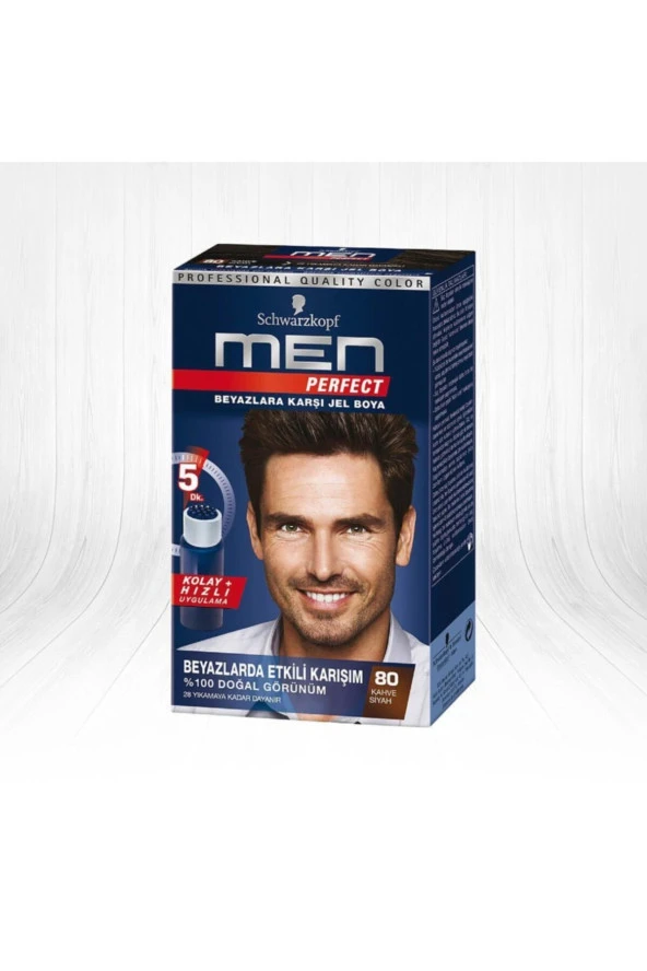 SCHWARZKOPF MEN PERFECT Schwarzkopf Men Erkek Saç Boyası 80 Kahve Siyah ürün görseli 1