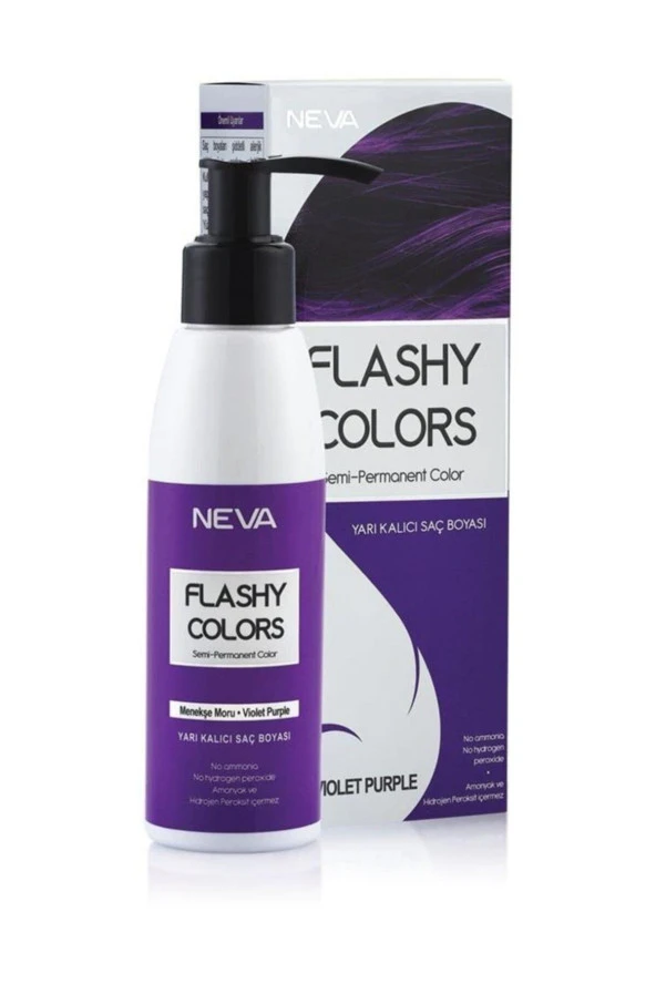 Flashy Colors Yarı Kalıcı Saç Boyası - Violet Purple / Menekşe Moru 100 ml ürün görseli 1