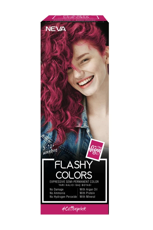 Flashy Colors Yarı Kalıcı Saç Boyası - Cotton Pink / Şeker Pembe 100 ml ürün görseli 1