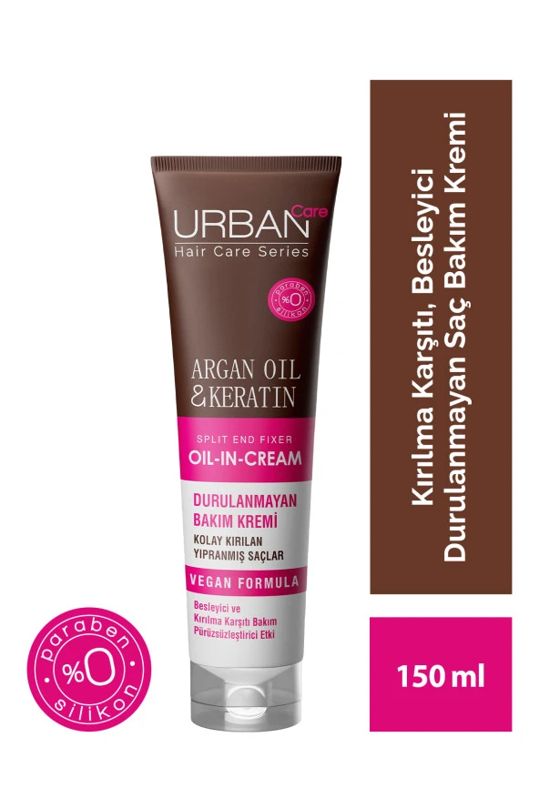 Urban Care Argan Yağı&keratin Kolay Kırılan Saçlar Besleyici Bakım Kremi-vegan-150ml ürün görseli 1