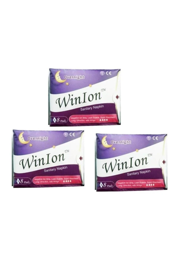 Winalite Winion Negatif Iyonlu Ped Anyon Kartuşlu Gece Ped 3 ADET ürün görseli 1