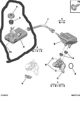PEUGEOT CITROEN FREN HİDROLİK DEPO PSA OEM 4635.C3 ürün görseli 1