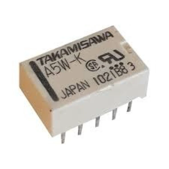 5Volt Çift Kontak Çift Bobin Röle Takamisawa A5W-K ürün görseli 1