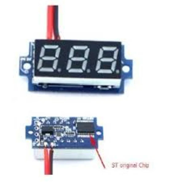Gözelerelektronik-0.28" 3.5-30V İki Kablolu Dc Mavi Voltmetre ürün görseli 1