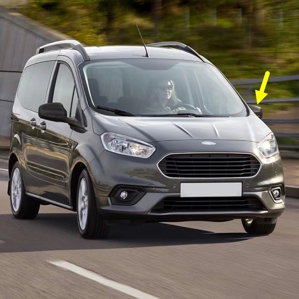 Ford Courier 2017-2023 Sol Dış Dikiz Ayna Kapağı Siyah Tip ürün görseli 1