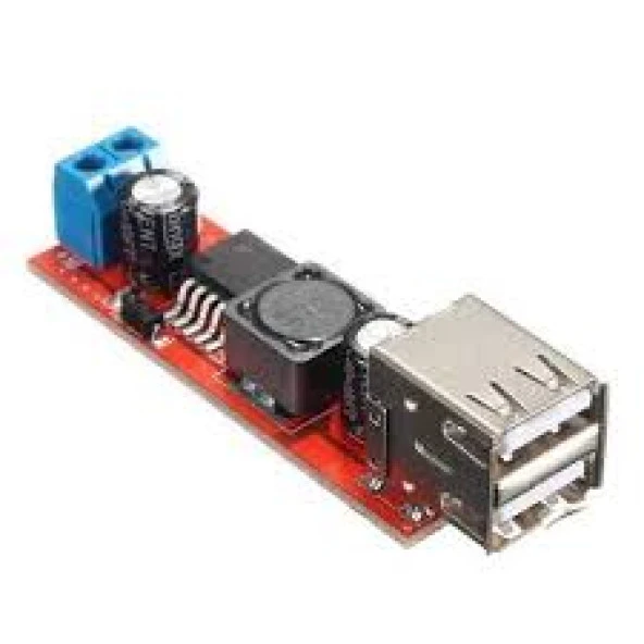 Gözelerelektronik-Çift Usb Çıkışlı 9V/12V/24V/36V - 5V 3A Gerilim Azaltıcı Modülü ürün görseli 1