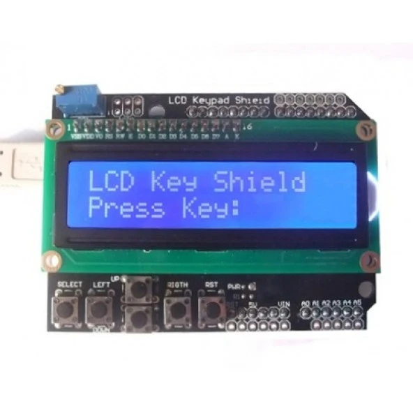 Lcd1602 (Tuş Takımlı Ve Mavi Arka Işıklı) Lcd Shield ürün görseli 1