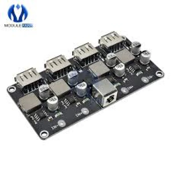 Gözelerelektronik-6V - 30V 24W 4 Usb'Li Gerilim Azaltıcı Hızlı Şarj Kartı ürün görseli 1