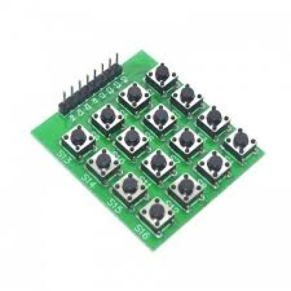 Gözelerelektronik-Arduino Keypad 4X4 Matrix 16 Buton Switch Tuş Takımı ürün görseli 1
