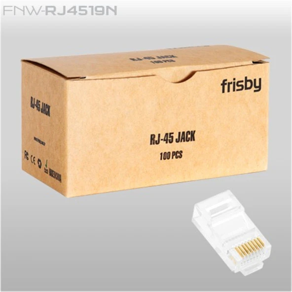 Frisby FNW-RJ4519N cat5 100lü rj45 Konnektör ürün görseli 1