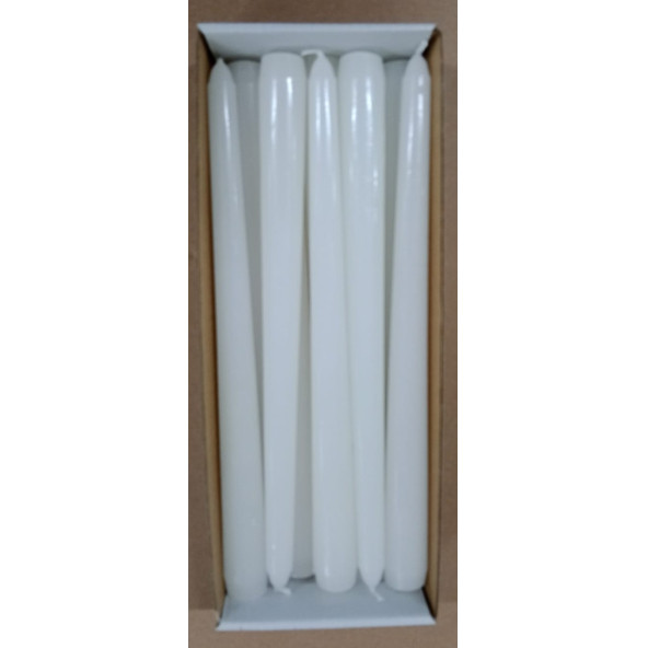 Şamdan mumu Beyaz 10 lu paket ürün görseli 1