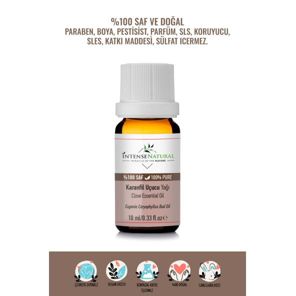 Karanfil Uçucu Yağı 10 ml %100 Saf ve Doğal Clove Bud Essential Oil ürün görseli 1