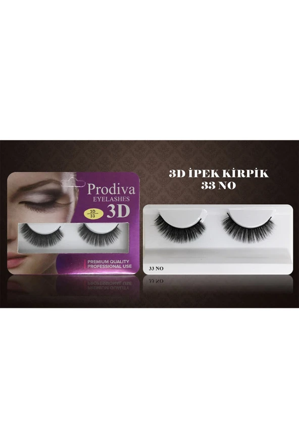 Prodiva 10'lu 3D İpek Takma Kirpik - Resim 3