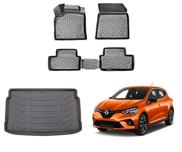Renault Clio 5  2020+ Rizline 3D Paspas ve Bagaj Havuzu ürün görseli 1