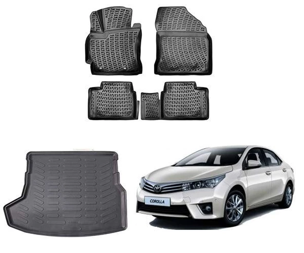 Toyota Corolla 2013-2018 Rizline 3D Paspas ve Bagaj Havuzu ürün görseli 1