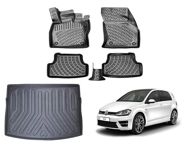 Volkswagen Golf 7 2013-2020  Rizline 3D Paspas ve Bagaj Havuzu ürün görseli 1
