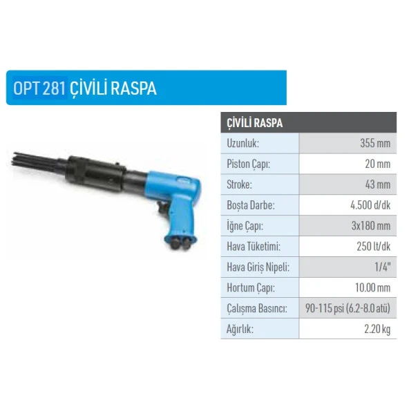 Osaka Opt 281 Çivili Raspa - Resim 2