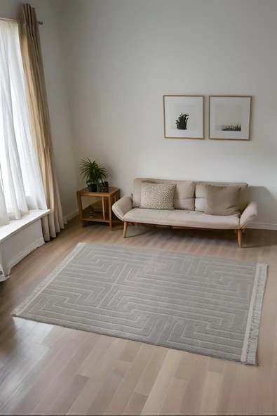 Bergama Desenli Dekoratif Dokuma Halı Salon Yatak Odası ve Koridor Halısı 9800B ürün görseli 1