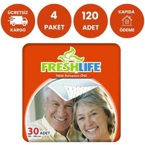 Freshlife 90x180 cm Yatak Koruyucu Örtü 4 Paket 120 Adet ürün görseli 1
