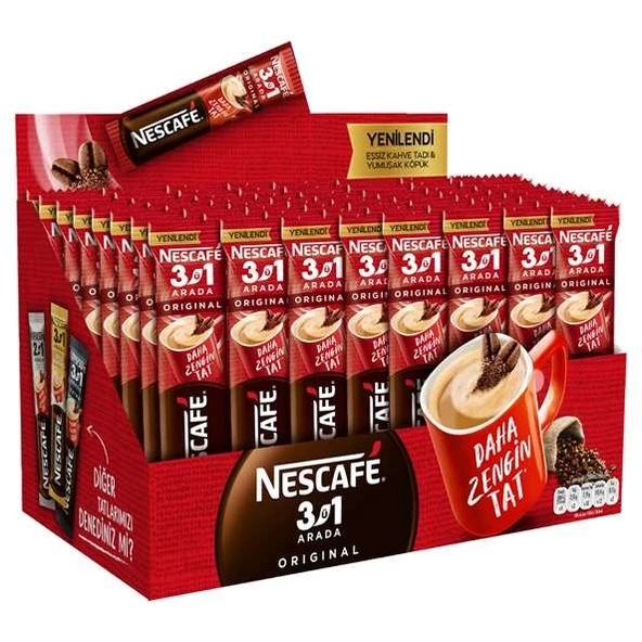 Nescafe 3ü1 Arada Hazır Kahve 17,5 gr 96 Adet ürün görseli 1