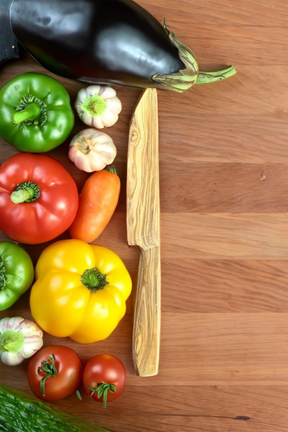 Zeytin Ağacı Bıçak | 23 Cm El Yapımı Ahşap Bıçak Doğal Ağaç Bıçak ürün görseli 1
