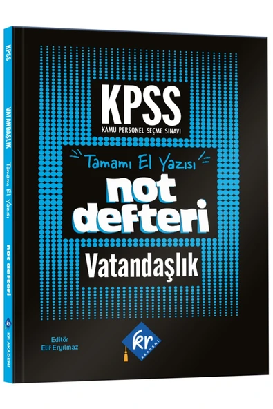 2026 Önlisans - Lise KPSS Vatandaşlık Konu Anlatımlı Not Defteri KR Akademi Yayınları ürün görseli 1