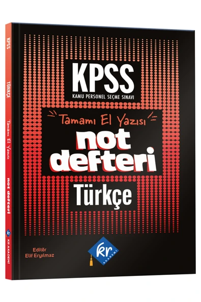 2026 Önlisans- Lise KPSS Türkçe Konu Anlatımlı Not Defteri KR Akademi Yayınları ürün görseli 1