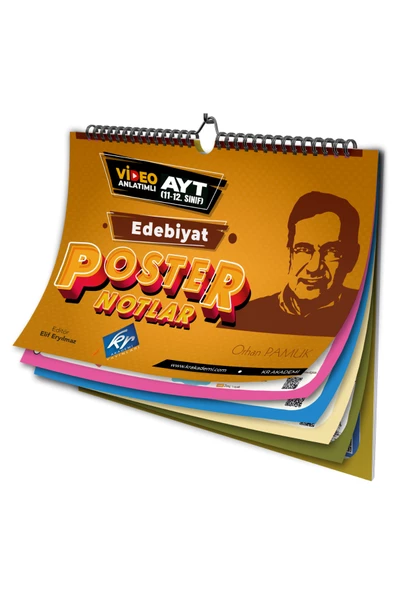 AYT Edebiyat Poster Notlar KR Akademi Yayınları ürün görseli 1