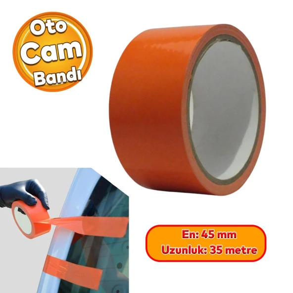 Araba Araç Oto Cam Sabitleme Tamir Montaj Bandı İz Bırakmaz Maskeleme Güçlü Bant 45 mm x 30 Metre ürün görseli 1