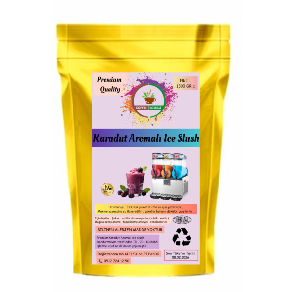 Karadut Aromalı İce slush bıcı bıbı buzlaş tozu 1300 gr ürün görseli 1