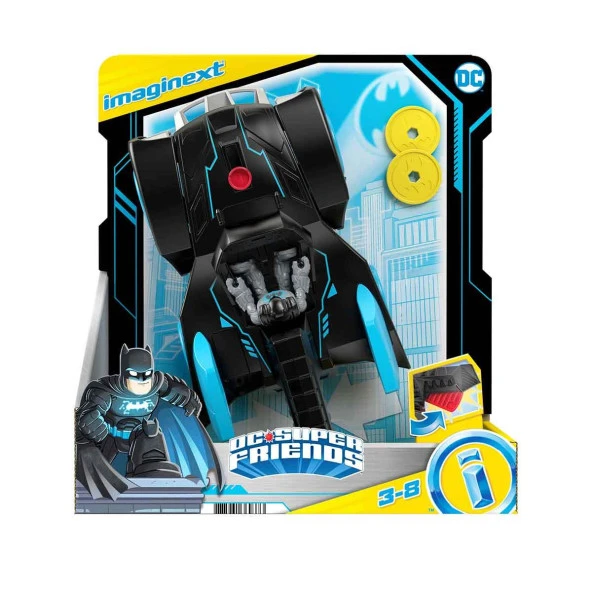 Mattel Imaginext DC Super Friends Bat-Tech Batmobil - Resim 7