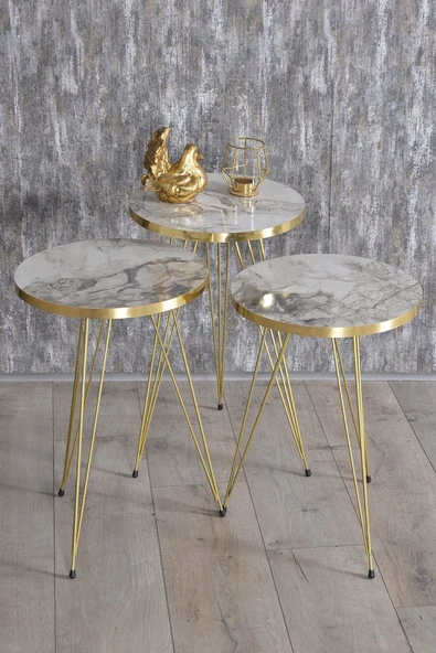 Zigon Sehpa Gold Efes Tel 1043 - Resim 2