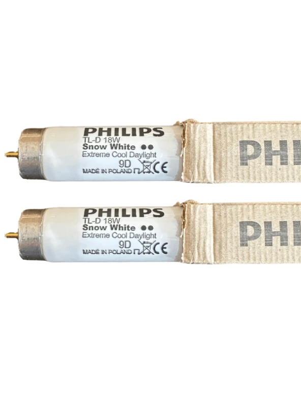Philips 18W Snow White 12000K (Beyaz Işık) G13 Duylu Floresan (2 Adet) ürün görseli 1