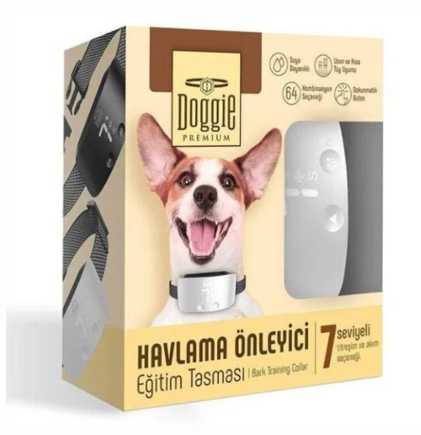 DOGGİE HAVLAMA ÖNLEYİCİ EĞİTİM TASMASI BEYAZ ürün görseli 1