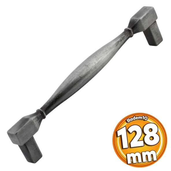 Kare Eskitme Antik Gümüş 128 mm Metal Mobilya Mutfak Çekmece Dolap Dolabı Kulpu Kulbu Kulpları ürün görseli 1